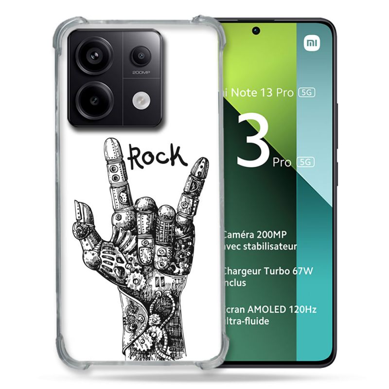 Coque Renforcée Pour Xiaomi Redmi Note 13 Pro 5G Musique Rock Main