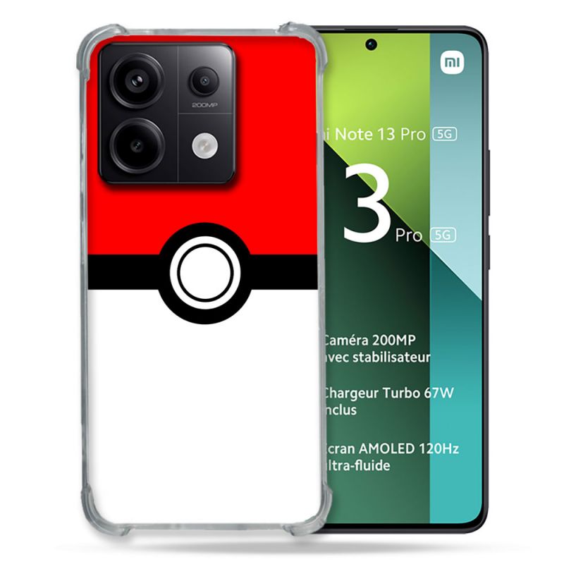 Coque Renforcée Pour Xiaomi Redmi Note 13 Pro 5G Pokemon Pokeball