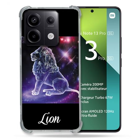 Coque Renforcée Pour Xiaomi Redmi Note 13 Pro 5G Signe Zodiaque 2 Lion