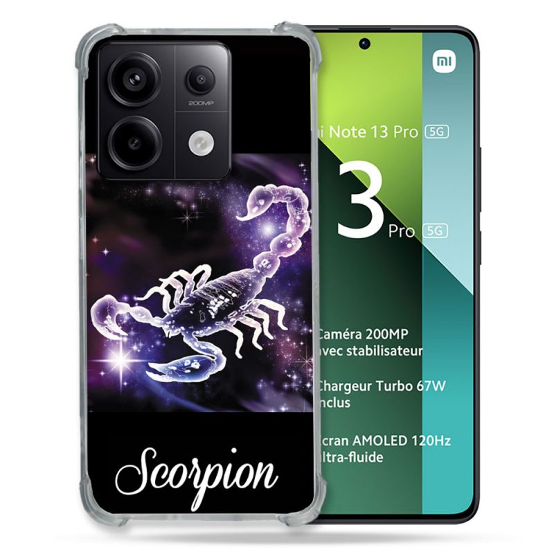 Coque Renforcée Pour Xiaomi Redmi Note 13 Pro 5G Signe Zodiaque 2 Scorpion