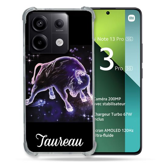 Coque Renforcée Pour Xiaomi Redmi Note 13 Pro 5G Signe Zodiaque 2 Taureau