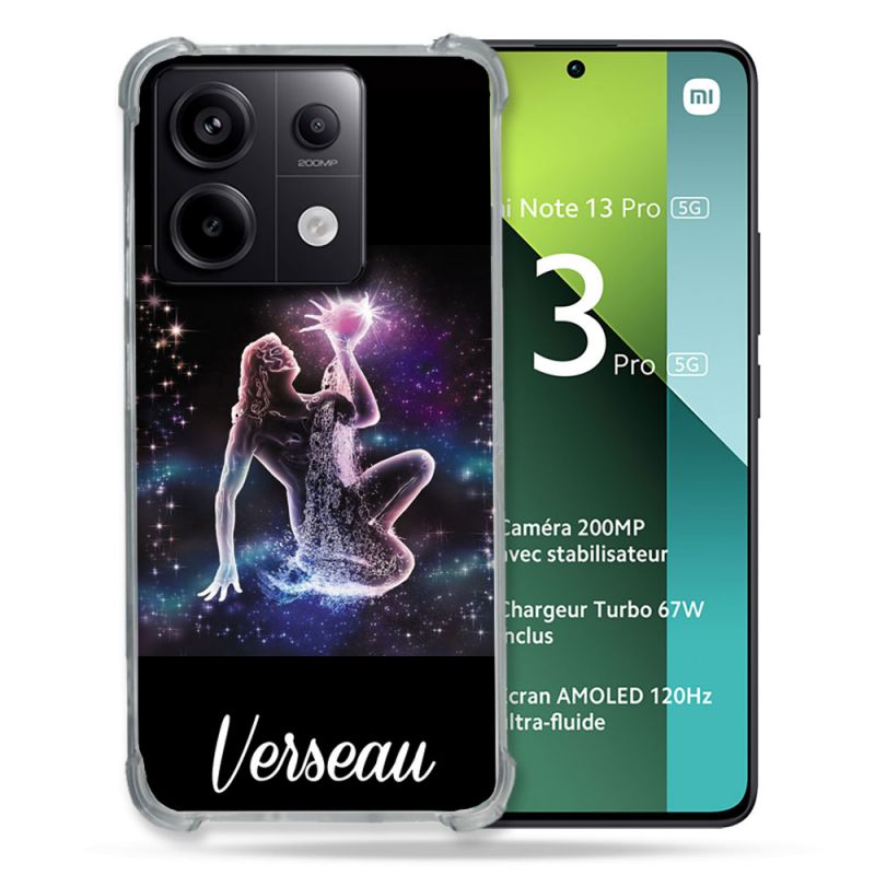 Coque Renforcée Pour Xiaomi Redmi Note 13 Pro 5G Signe Zodiaque 2 Verseau