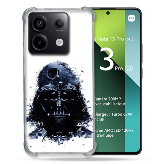Coque Renforcée Pour Xiaomi Redmi Note 13 Pro 5G Star Wars - Dark Vador Blanc