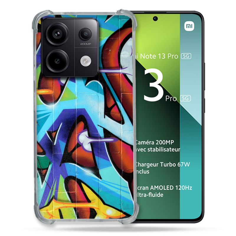 Coque Renforcée Pour Xiaomi Redmi Note 13 Pro 5G Street Art Graf Color