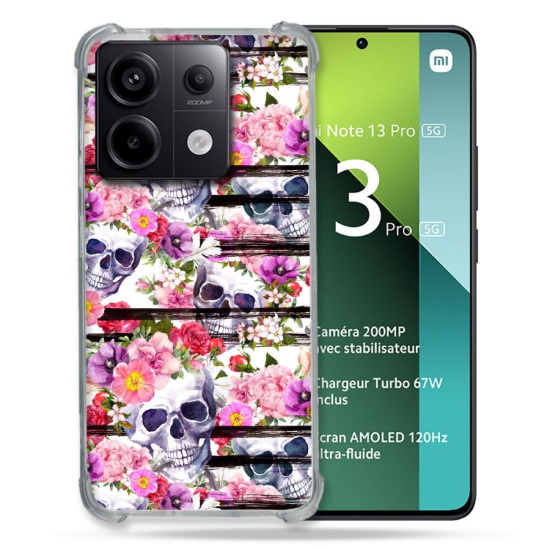 Coque Renforcée Pour Xiaomi Redmi Note 13 Pro 5G Tete de Mort Pattern
