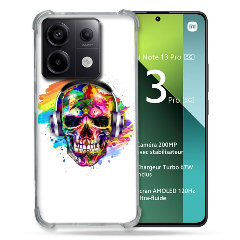 Coque Renforcée Pour Xiaomi Redmi Note 13 Pro 5G Tete de Mort Tag