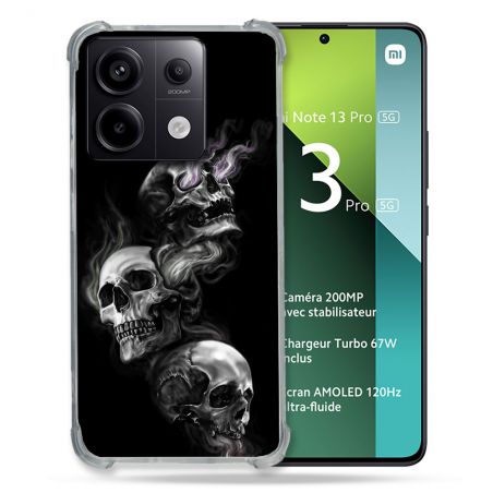 Coque Renforcée Pour Xiaomi Redmi Note 13 Pro 5G Tete de Mort Triple