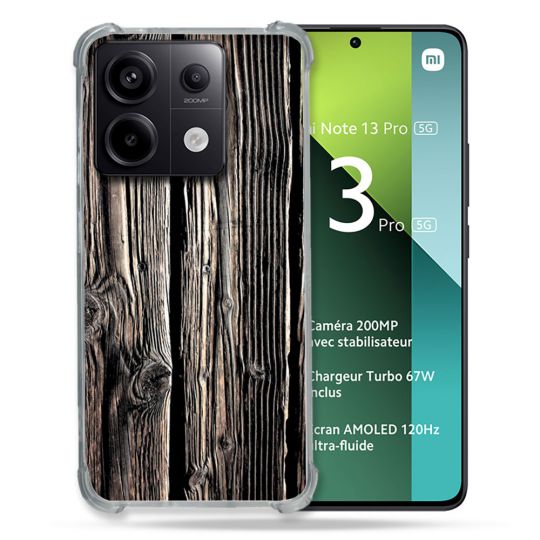 Coque Renforcée Pour Xiaomi Redmi Note 13 Pro 5G Texture Bois