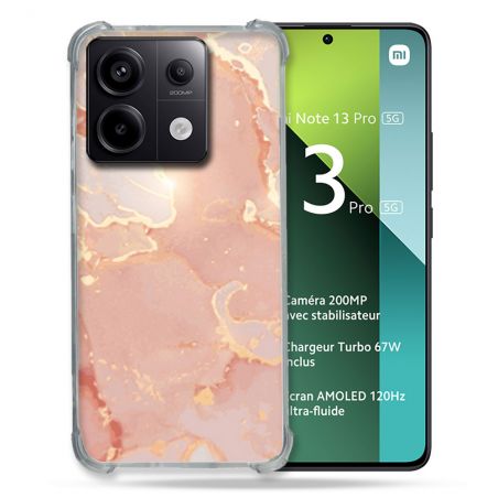 Coque Renforcée Pour Xiaomi Redmi Note 13 Pro 5G Texture Marbre Rose