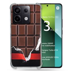Coque Renforcée Pour Xiaomi Redmi Note 13 Pro 5G Texture Trompe Oeil Chocolat