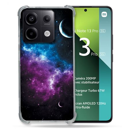 Coque Renforcée Pour Xiaomi Redmi Note 13 Pro 5G Univers Bleu Violet