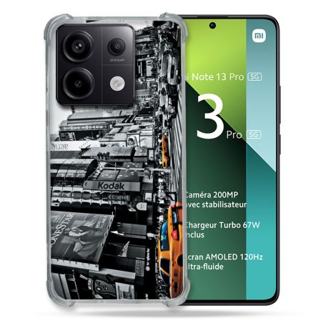 Coque Renforcée Pour Xiaomi Redmi Note 13 Pro 5G Voyage Amerique USA New York Taxi