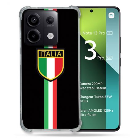 Coque Renforcée Pour Xiaomi Redmi Note 13 Pro 5G Voyage Italie 3 Noir