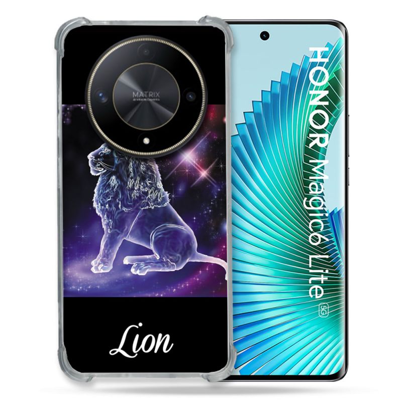 Coque Renforcée Pour Honor Magic 6 Lite 5G Signe Zodiaque 2 Lion
