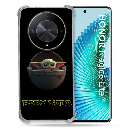 Coque Renforcée Pour Honor Magic 6 Lite 5G Star Wars - Yoda bebe noir