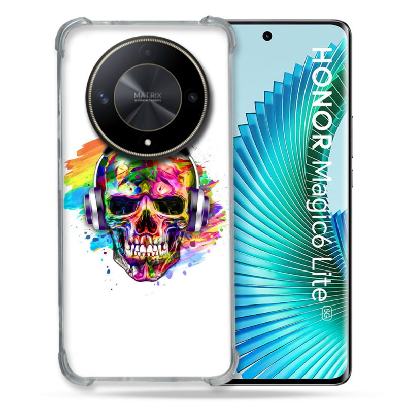 Coque Renforcée Pour Honor Magic 6 Lite 5G Tete de Mort Tag