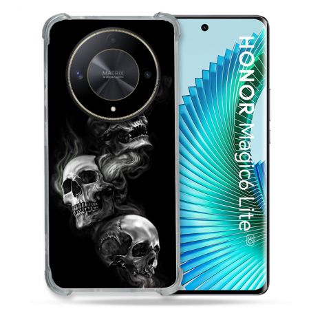 Coque Renforcée Pour Honor Magic 6 Lite 5G Tete de Mort Triple