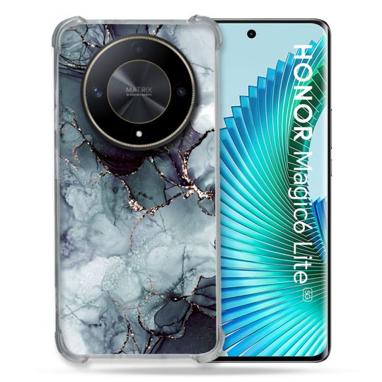 Coque Renforcée Pour Honor Magic 6 Lite 5G Texture Marbre Gris