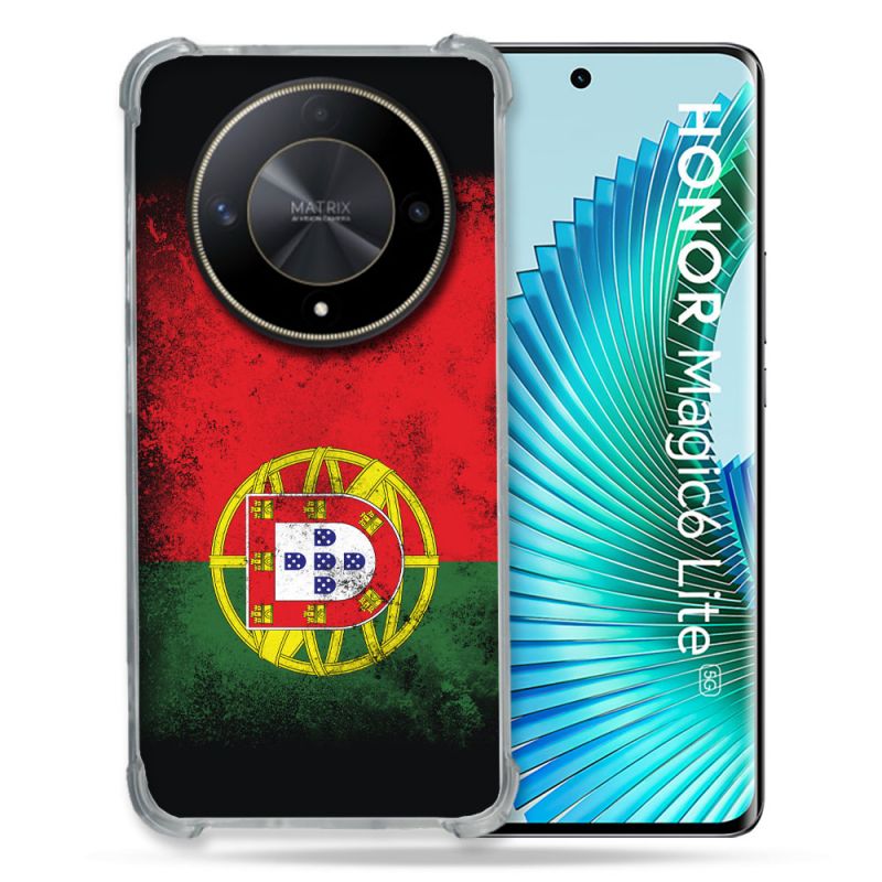 Coque Renforcée Pour Honor Magic 6 Lite 5G Voyage Portugal Drapeau