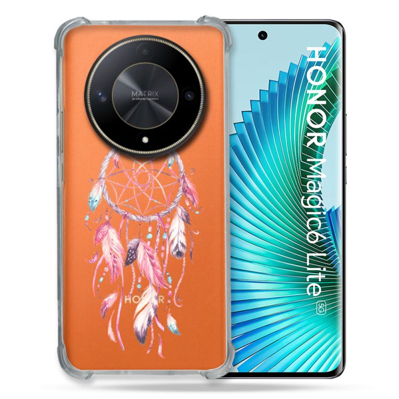 Coque Renforcée Transparente Pour Honor Magic 6 Lite 5G Attrape Reve Rose