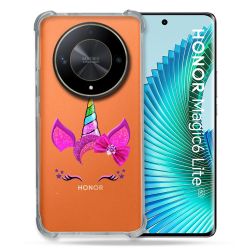 Coque Renforcée Transparente Pour Honor Magic 6 Lite 5G Licorne Paillette