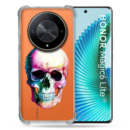 Coque Renforcée Transparente Pour Honor Magic 6 Lite 5G Skull Head Crane Colore