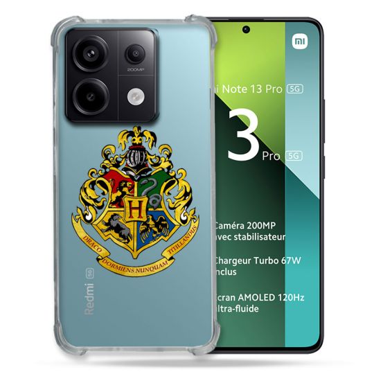 Coque Renforcée Transparente Pour Xiaomi Redmi Note 13 Pro 5G Harry Potter Poudlard