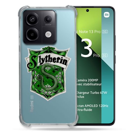 Coque Renforcée Transparente Pour Xiaomi Redmi Note 13 Pro 5G Harry Potter Slytherin
