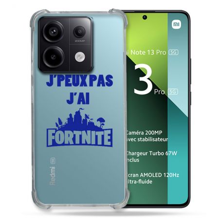 Coque Renforcée Transparente Pour Xiaomi Redmi Note 13 Pro 5G Jpeux pas jai Fortnite