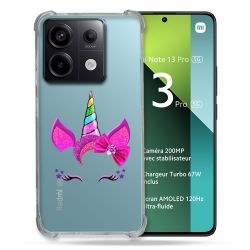 Coque Renforcée Transparente Pour Xiaomi Redmi Note 13 Pro 5G Licorne Paillette