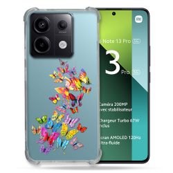 Coque Renforcée Transparente Pour Xiaomi Redmi Note 13 Pro 5G Papillon Multicolore