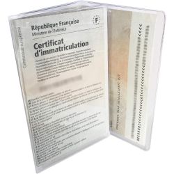 Pochette / Etui de protection Transparent Personnalisé pour Carte Grise Voiture