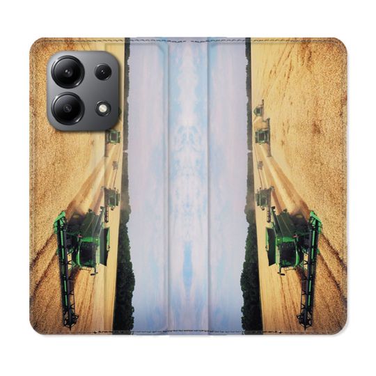 Housse cuir portefeuille pour Xiaomi Redmi Note 13 4G Agriculture Moissonneuse