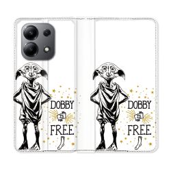 Housse cuir portefeuille pour Xiaomi Redmi Note 13 4G Harry Potter Dobby Free Blanc