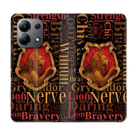 Housse cuir portefeuille pour Xiaomi Redmi Note 13 4G Harry Potter Griffondor