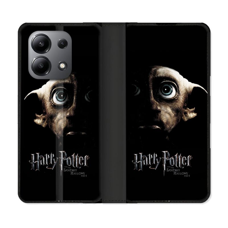 Housse cuir portefeuille pour Xiaomi Redmi Note 13 4G Harry Potter Hollows Dobby