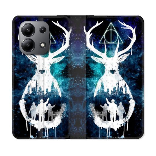 Housse cuir portefeuille pour Xiaomi Redmi Note 13 4G Harry Potter Patronome