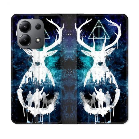 Housse cuir portefeuille pour Xiaomi Redmi Note 13 4G Harry Potter Patronome