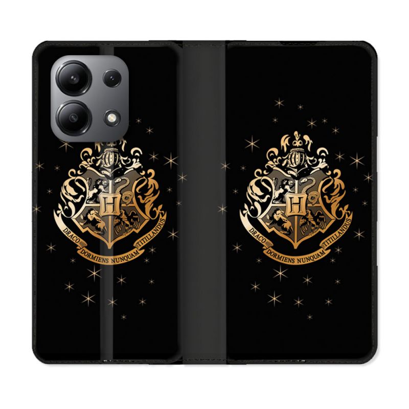Housse cuir portefeuille pour Xiaomi Redmi Note 13 4G Harry Potter Poudlard