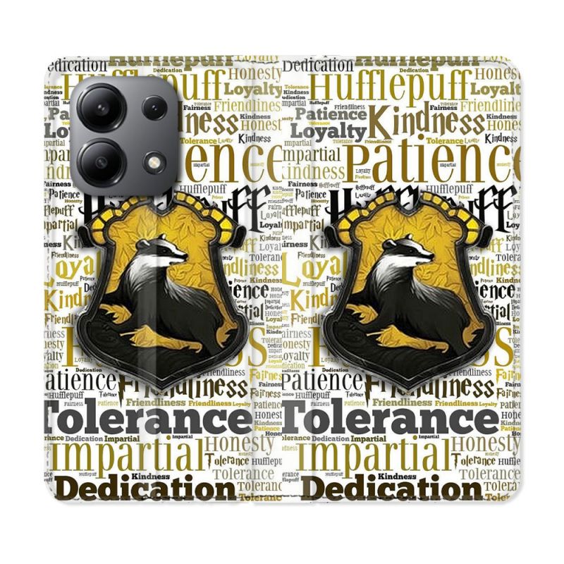 Housse cuir portefeuille pour Xiaomi Redmi Note 13 4G Harry Potter Poursouffle