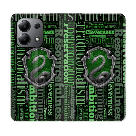 Housse cuir portefeuille pour Xiaomi Redmi Note 13 4G Harry Potter Serpentar