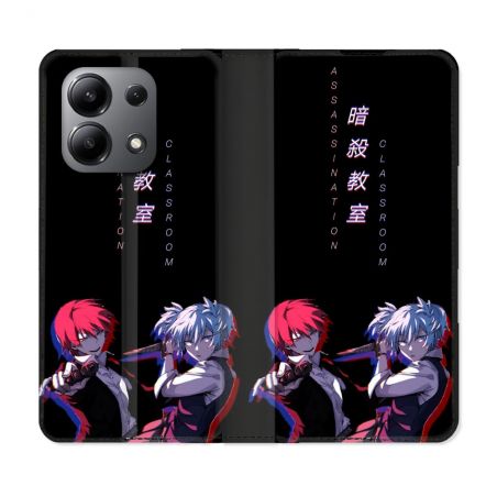 Housse cuir portefeuille pour Xiaomi Redmi Note 13 4G Manga Assassination Classroom Duo