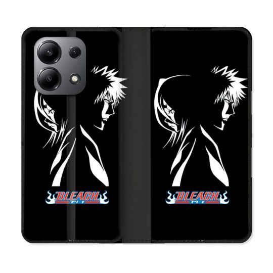Housse cuir portefeuille pour Xiaomi Redmi Note 13 4G Manga Bleach Duo