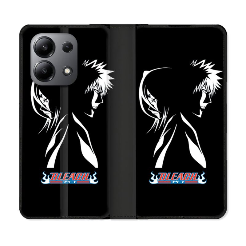 Housse cuir portefeuille pour Xiaomi Redmi Note 13 4G Manga Bleach Duo