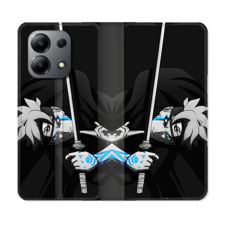 Housse cuir portefeuille pour Xiaomi Redmi Note 13 4G Manga Boruto Epée