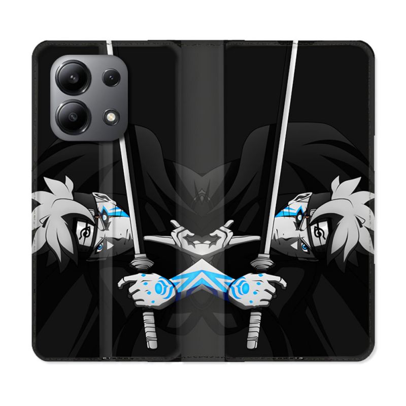 Housse cuir portefeuille pour Xiaomi Redmi Note 13 4G Manga Boruto Epée