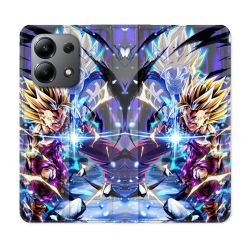 Housse cuir portefeuille pour Xiaomi Redmi Note 13 4G Manga Dragon Ball Sangohan Duo