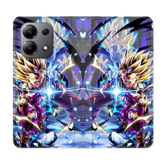 Housse cuir portefeuille pour Xiaomi Redmi Note 13 4G Manga Dragon Ball Sangohan Duo