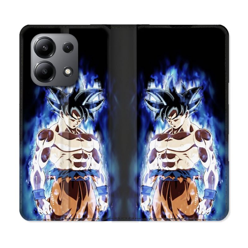 Housse cuir portefeuille pour Xiaomi Redmi Note 13 4G Manga Dragon Ball Sangoku Noir