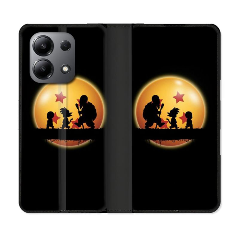 Housse cuir portefeuille pour Xiaomi Redmi Note 13 4G Manga Dragon Ball Vintage